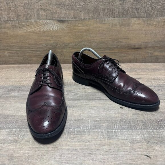 Allen Edmonds Lombard Burgundy Leather Wingtip Shoes Men\'s Size 10 main image 4